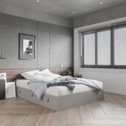 SUDIO, Gường ngủ 3 hộc kéo BED_159, 203x50cm, sản xuất bởi Fan House